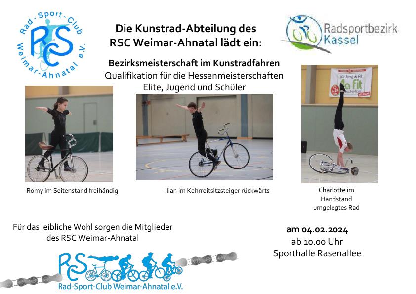 Bezirksmeisterschaft im Kunstradfahren in Ahnatal